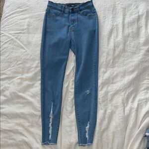 Fashion Nova Blue Skinny Jeans